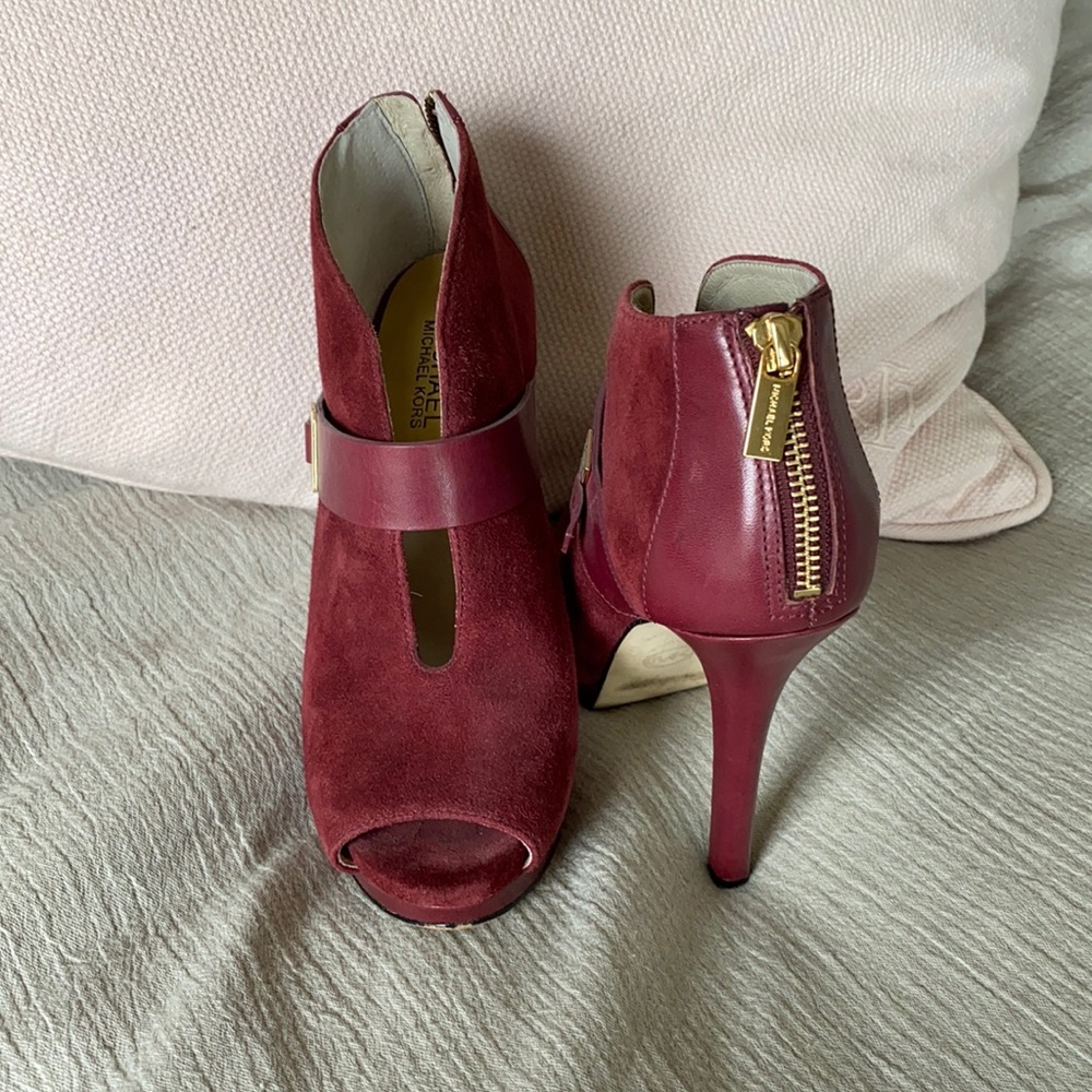 Michael Kors peep toe booties